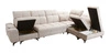 Ecksofa mit Schlaffunktion Buffalo XI beige rechte Seite stilvolles Ecksofa mit drei Bettcontainern Velourstoff
