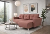 Ecksofa mit Schlaffunktion Felicie Lachsfarbe Universal Ecksofa stilvolles Design das in jede Einrichtung passt