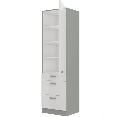 Küchenschrank Bianka 60 DKS-210 3S 1F Küchenzeile mit Schubladen dampf- hitze- und auslaufsicherer Schrank