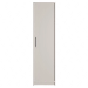 Kleiderschrank Caspe 50 cm beige modernes Design ABS-Finish und Aluminiumgriffe