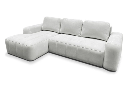 Ecksofa mit Schlaffunktion Bovec ecru links stilvolles Ecksofa mit ergonomischer Form hydrophobem Stoff