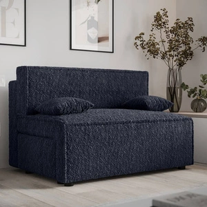 Brandon Schlafsofa marineblau modernes Design und breiter Funktionsstoff mit markanter Schlingenoberfläche