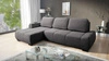 Ecksofa mit Schlaffunktion Gentle grey linke Seite stilvolles Design Ecksofa-Bett zeichnet sich durch seine abgerundete Form aus