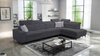 Ecksofa mit Schlaffunktion Kelly Sleek XI graphit rechts stilvolles und bequemes Ecksofa aus strapazierfähigem Webstoff