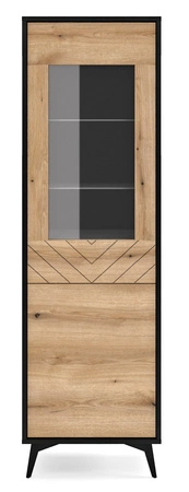 Vitrine Gusto 54 cm Schwarz / Eiche Evoke Designerund komfortables Möbelstück für moderne und funktionale Innenräume