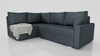 Ecksofa mit Schlaffunktion Nofi dunkelgrau links Ecke modernes Design schlichtes und stilvolles Design passend zu jeder Einrichtung