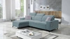 Ecksofa mit Schlaffunktion Kelly Sleek Arctic blau linke Seite geflochten bequem und funktional Ecksofa Bett für Wohnzimmer
