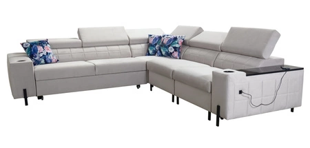 Ecksofa mit Schlaffunktion Belvi IV heather right elegantes und stilvolles Ecksofa für das Wohnzimmer praktischer Stauraum an der Seite