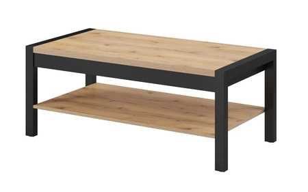 Couchtisch Aktiv 120 cm Eiche taurus / schwarz robuste widerstandsfähige Platte idealer Tisch für jede Einrichtung