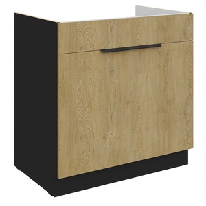 Küchen spülenschrank mit Schublade Crotone 80 ZL 1S BB feuchtigkeits- und beschädigungssicherer Schrankkantengriff