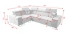 Ecksofa mit Schlaffunktion Hampton II beige linke Seite stilvolles Ecksofa Bett weiche Polsterung Stoffart Samt
