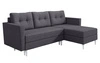 Ecksofa mit Schlaffunktion Telsze graphit universal elegantes Ecksofa in skandinavischer Form großes Bettzeugfach