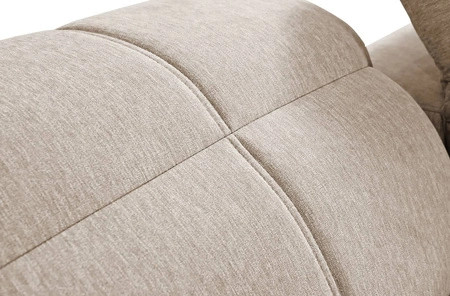 Ecksofa mit Schlaffunktion Tesalia IX Honig rechts modernes Design komfortable Schiebelehne Schublade in der Seite des Möbels