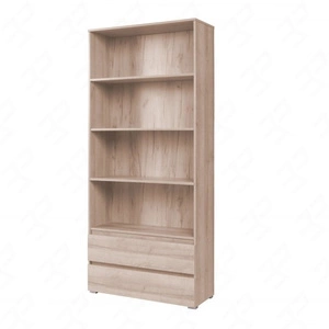 Breites Bücherregal mit Schubladen Simple Eiche sonoma Funktionsmöbel für das Jugendzimmer, Wohnzimmer oder Büro