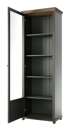 Evora 71 cm Schrank in Flasche grün / Eiche lefkas links wird Liebhaber von ausdrucksstarken Interieurs ideal für Wohn-und Esszimmer begeistern