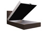 Boxspringbett Kingston 100x200 braun Bett im modernen skandinavischen Stil mit gepolstertem Kopfteil mit Kristallen Bett mit Staukasten