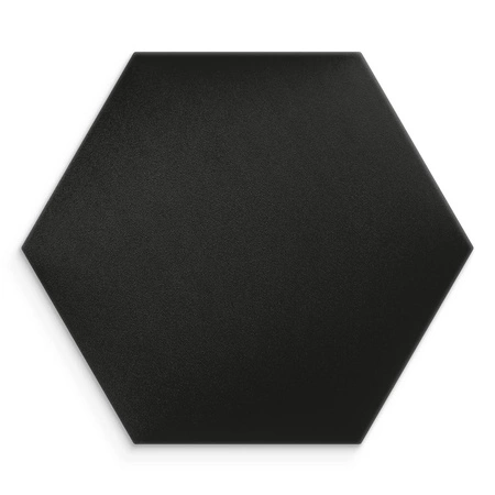 Gepolstertes Paneel Hexagon 30x26 cm schwarzes stilvolles Wandpaneel Veloursstoff modische Dekoration jedes Interieurs
