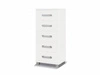 Kommode Maximus 50 cm Weiß modernes Möbeldesign Kommodenkante mit speziellem ABS-Furnier veredelt