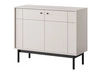 Modesta 104 cm Kommode beige minimalistisches Design dezente Metallgriffe perfekter Vorschlag einer Kommode für das Wohn- und Schlafzimmer