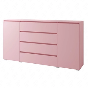 Kommode Simple 184 cm puderrosa Funktionsmöbel für das Mädchenzimmer einfaches Design