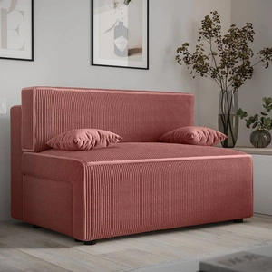 Brandon Schlafsofa Indian Pink modernes Design und breite Funktionalität dreidimensionalen Stoff mit ausdrucksstarken Streifen