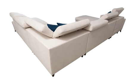 Ecksofa mit Schlaffunktion Kelly Sleek VI schwarz links modernes Design Ecksofa für Wohnzimmer mit verstellbaren Kopfstützen