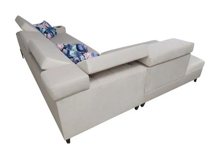 Ecksofa mit Schlaffunktion Belvi III braun linke Seite bequemes und elegantes Ecksofa für das Wohnzimmer mit praktischem Stauraum an der Seite