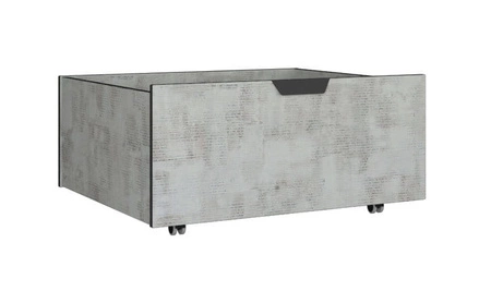 Bett mit Container Nano 90x200 cm graphit / enigma ideal für Kinderzimmer und Jugendzimmer Einfassung mit speziellen Furnier beendet