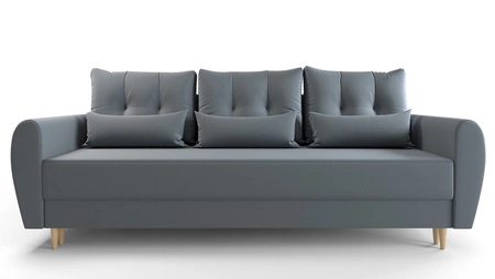 Sofa mit Schlaffunktion Rovigo grau blau leichte Form mit elegantem Charakter perfekt für jede Einrichtung weicher Stoff