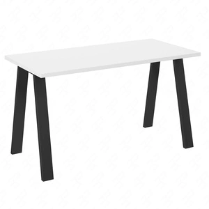 Malden Tisch 138x67 cm weiß/schwarz schlichte Form der Möbel mit stilvollen schwarzen Beinen im Loft-Stil angereichert auslaufsichere Platte