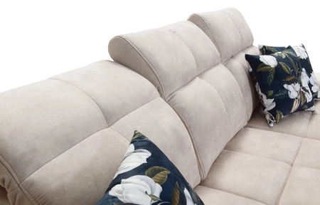 Ecksofa mit Schlaffunktion Buffalo XII beige rechte Seite stilvolles und funktionelles Ecksofa mit Bettkasten