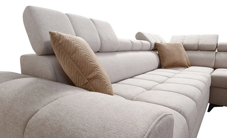 Ecksofa mit Schlaffunktion Bolmso III mint rechts Ecksofa mit Bettzeugcontainer Vollauszug in der Seite des Möbels