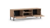 RTV-Schrank Tutti 150 cm Eiche Hickory elegantes Schrankdesign Metall solider Sockel Türen öffnen sich mit einem Push-to-Open-System