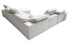 Ecksofa mit Schlaffunktion Viano VIII grau rechts modernes Ecksofa mit interessantem Design Bettzeugcontainer