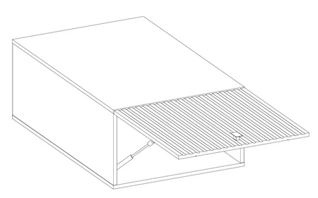 Verdi 60 NAGU-36 1F feuchtigkeits- und beschädigungsbeständiger Schrank schwarze Metallgriffe