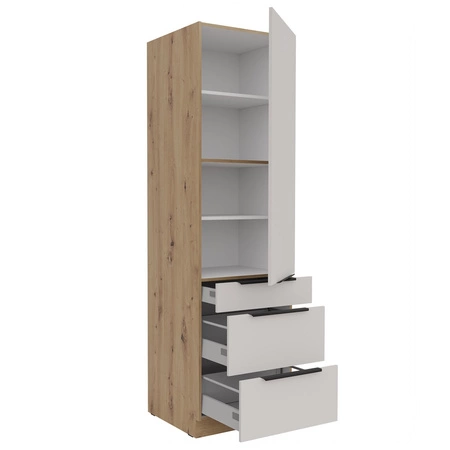 Soela 60 DKS-210 3S 1F Küchenschrank mit Schubladen Metallkantengriffe feuchtigkeits- und beschädigungsbeständiger Schrank