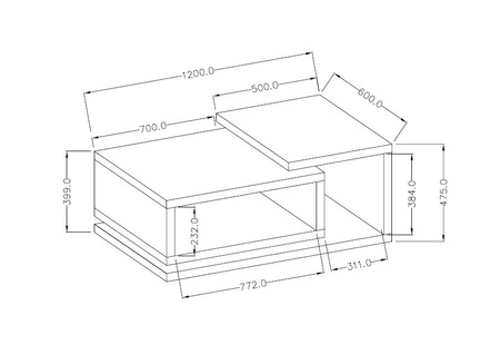 Bota appenzeller / matera Couchtisch ideal für moderne und klassische Interieurs, hergestellt aus hochwertigen Materialien