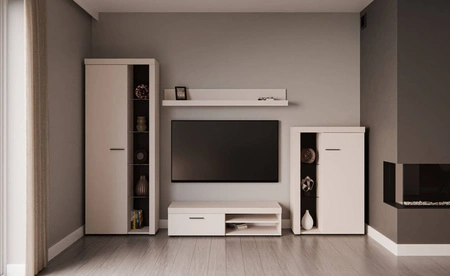 Wohnwand Rene beige sand innovatives Design moderne Einrichtung mit elegantem Charakter mit breiter Funktionalität