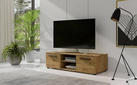 RTV-Schrank Maxione 150 cm Eiche handwerklich einfache Konstruktion TV-Schrank mit Regal minimalistisches und universelles Design