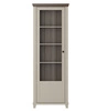 Vitrine Evora 71 cm beige / Eiche dunin links Schrank wird Liebhaber von ausdrucksstarken Interieurs ideal für Wohn-und Esszimmer begeistern