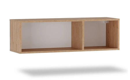 Hängendes Regal Imola 100 cm Eiche Hickory hängendes Bücherregal groß für Wohnzimmer Esszimmer und Büro wird Liebhaber der modernen Inneneinrichtung begeistern