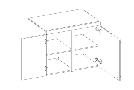 Kommode Rene 97 cm sandbeige minimalistisches Design klassische Form ideale Kommode für Wohnzimmer oder Wohnbereich