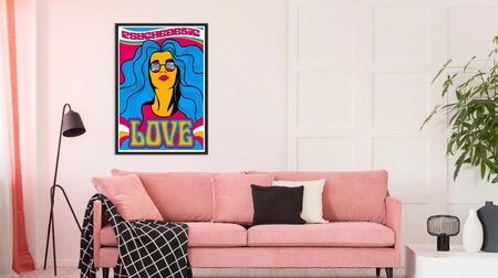 Hippie-Stil Poster 70x100 gerahmt Poster präzise Druck mit stilvollen Grafiken perfekte Dekoration für Wohnzimmer oder Schlafzimmer