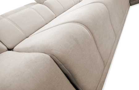 Ecksofa mit Schlaffunktion Cetara IV grau Esche links Design-Ecksofa mit verschiebbaren Rückenlehnen zwei Bettkästen