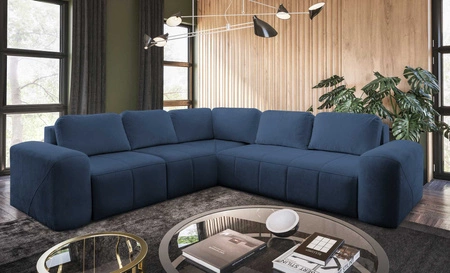 Ecksofa mit Schlaffunktion Bovec III blau links äußerst stilvolles Ecksofa perfekt für ein geräumiges Wohnzimmer