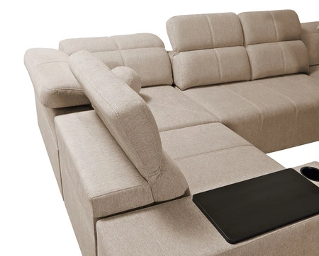 Ecksofa mit Schlaffunktion Tesalia IV braun rechtsseitiges Komfort-Ecksofa für den Wohnbereich mit innovativer Schiebefunktion der Rückenlehne