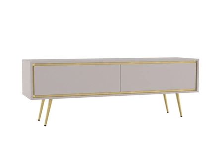 Sitzbank Nevea beige elegante Wohnzimmermöbel in dezenten Farben grifflose Möbel mit Designerkanten angereichert
