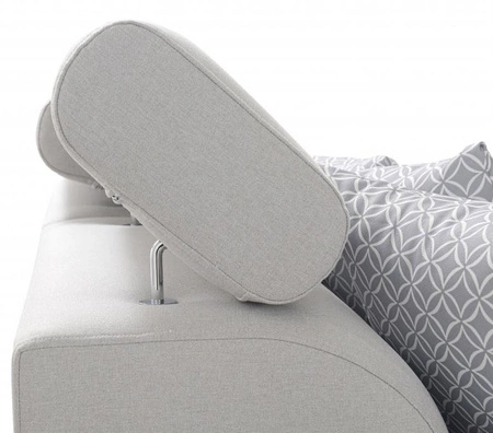 Ecksofa mit Schlaffunktion Provo marineblau/weiß linkes Ecksofa mit Bettkasten und Funktionserweiterung