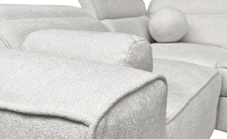 Ecksofa mit Schlaffunktion Viano IV hellbraunes rechts Designer-Ecksofa das sich perfekt in moderne Einrichtungen einfügt