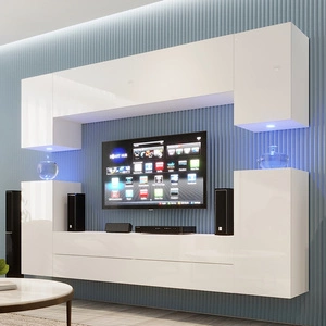 Hängeelement Trizin weiß/weiß glänzend äußerst stilvolles Hängeelement für das Wohnzimmer optisch attraktiv und funktionell